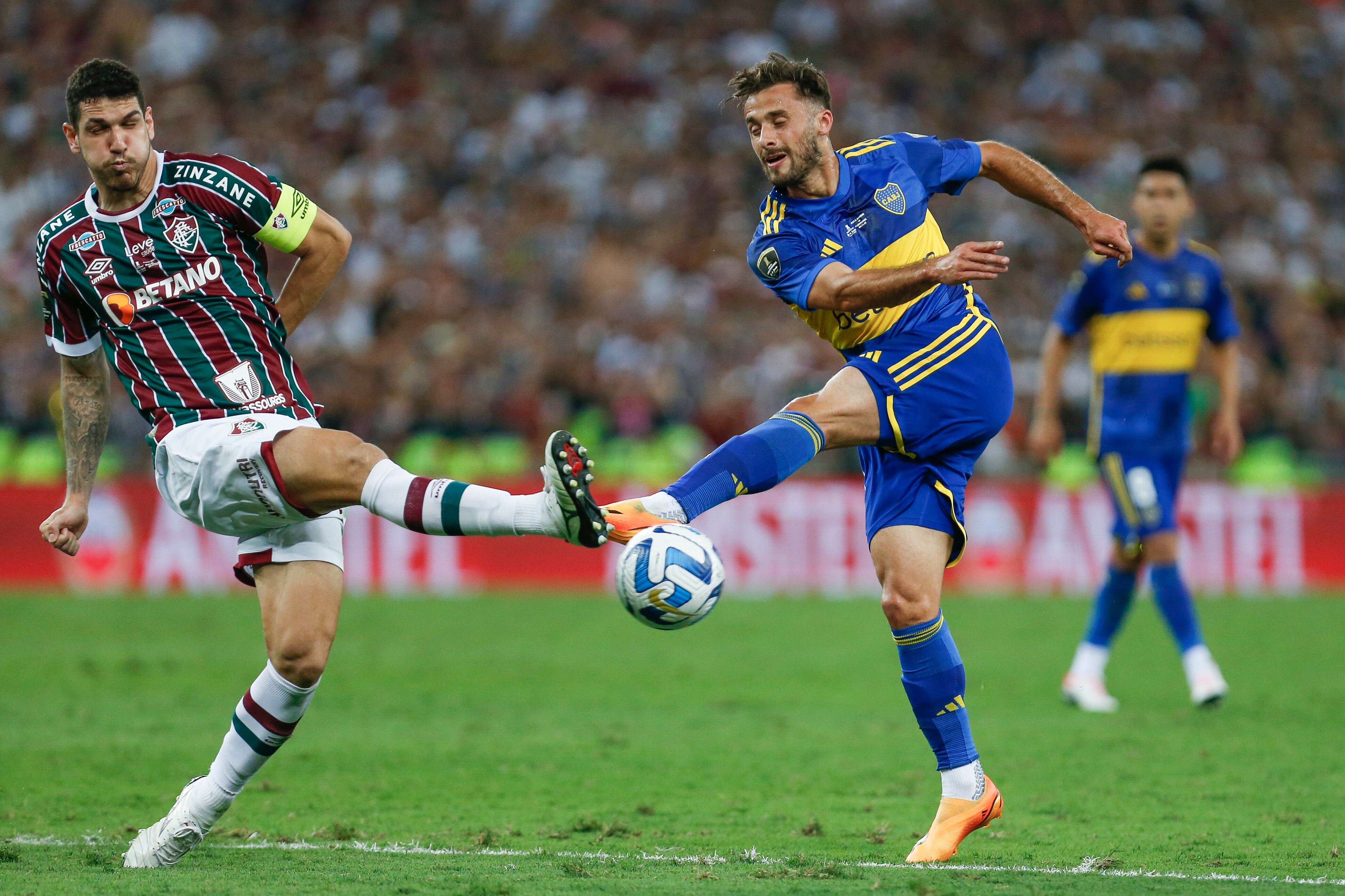 Imagen del partido ente Fluminense y Boca Juniors por la final de la Copa Libertadores 2023.