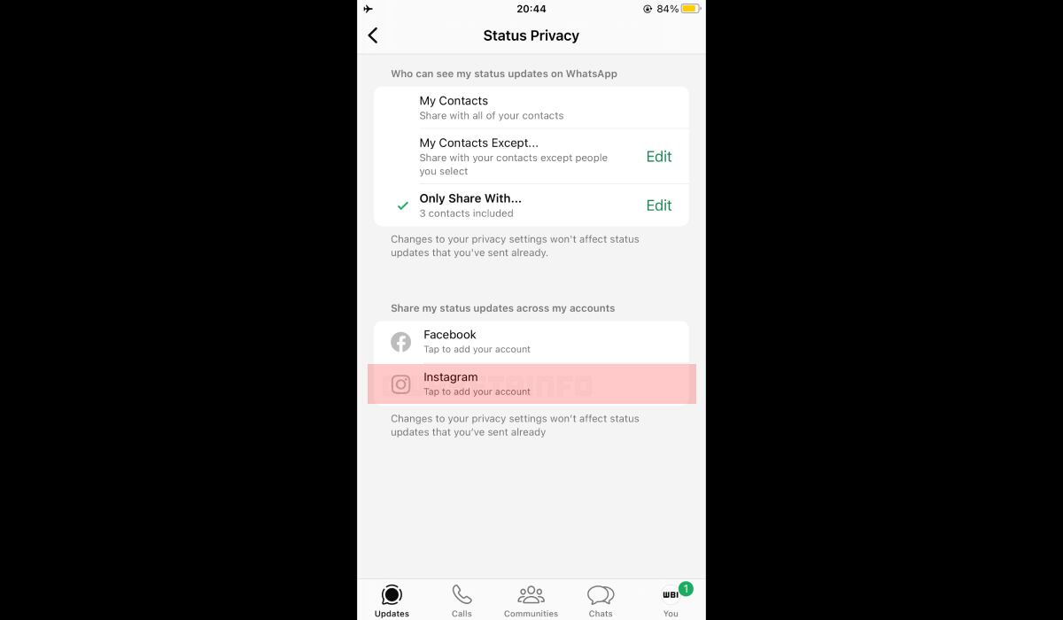 Los 'estados' de WhatsApp se pueden compartir en Instagram