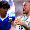 Diego Maradona y Alexis Mac Allister