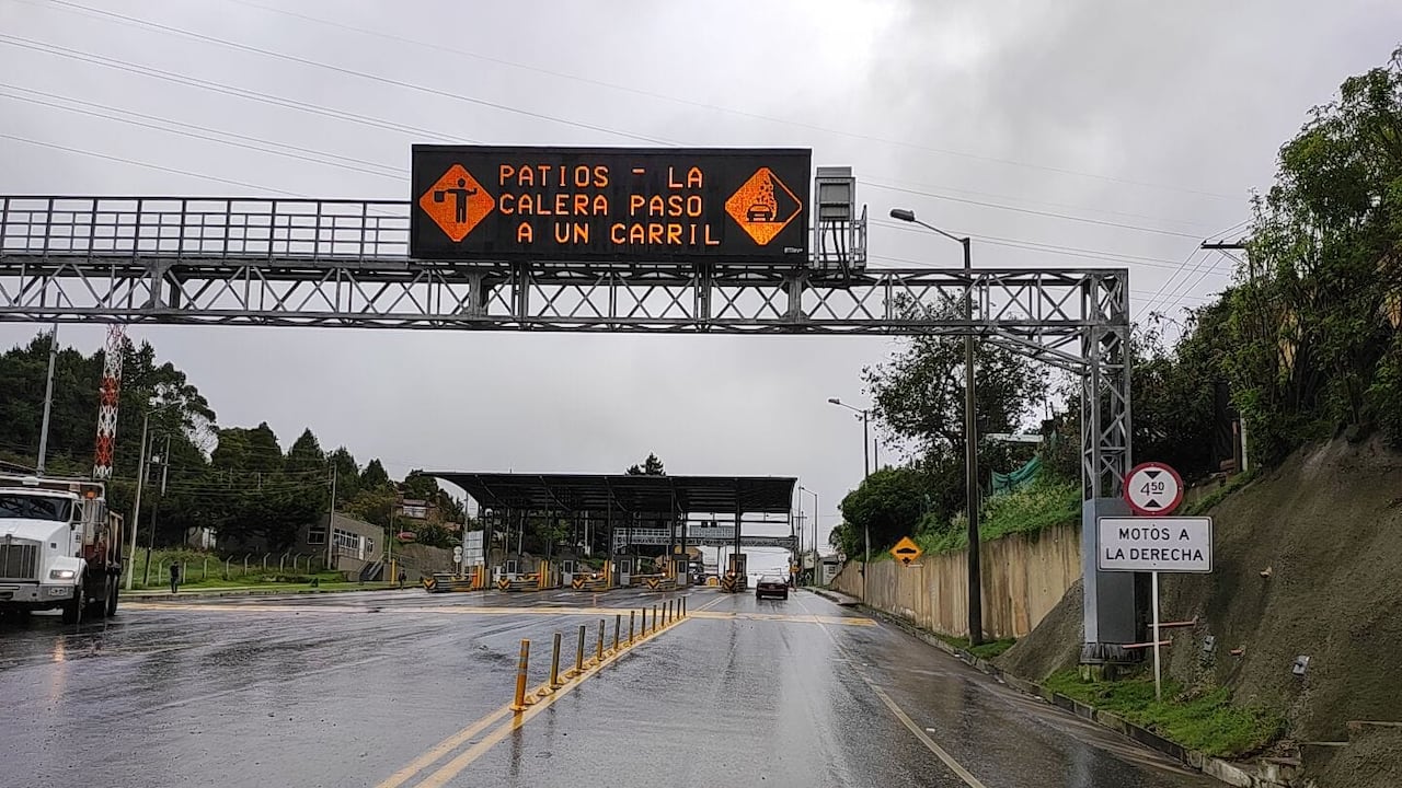 Peaje Patios vía la Calera - cierre por derrumbes