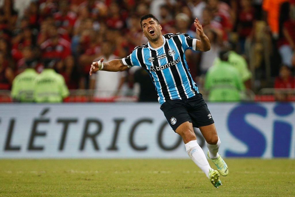 El atacante Luis Suárez, quien milita en Gremio de Porto Alegre