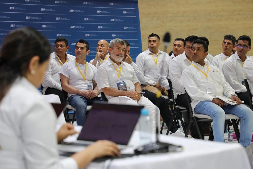 El general en retiro Henry Torres Escalante ante la JEP.