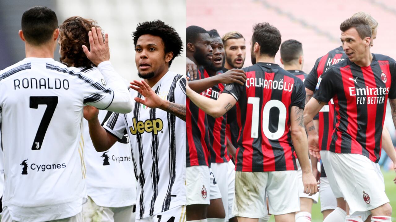 Juventus y Milan - Superliga Europea. Foto: AP / Marco Alpozzi / Antonio Calanni