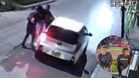 Escena del crimen y capturados.