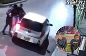 Escena del crimen y capturados.