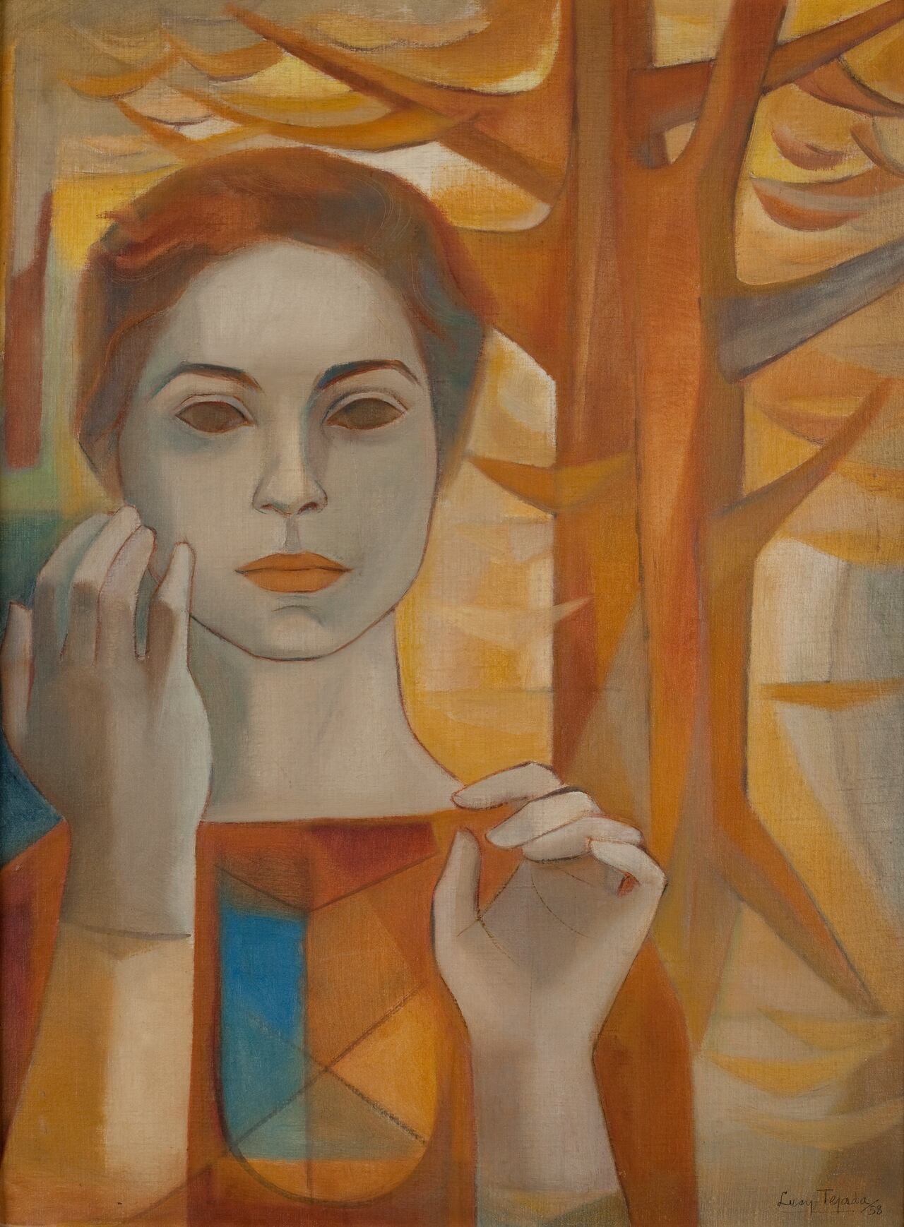 Lucy Tejada "La Ceiba" dorada 1958. Cortesía del Museo Nacional