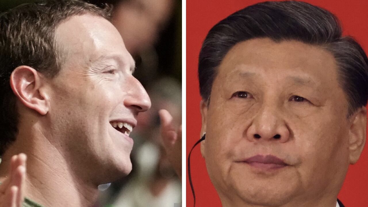 Mark Zuckerberg, CEO de Meta, y Xi Jinping, presidente de China
