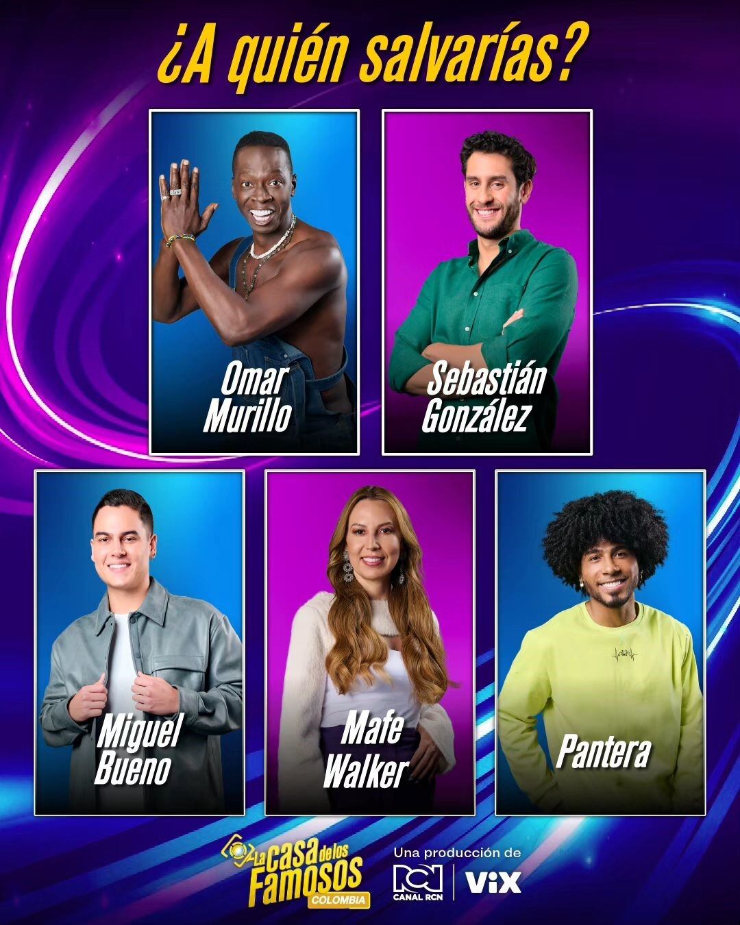 Nominados a eliminación en La casa de los famosos.