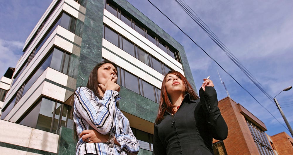 Fumar tabaco es la práctica de quemar tabaco e ingerir el humo que se produce. El humo puede inhalarse, como se hace con los cigarrillos, o simplemente liberarse de la boca, como generalmente se hace con las pipas y los puros.