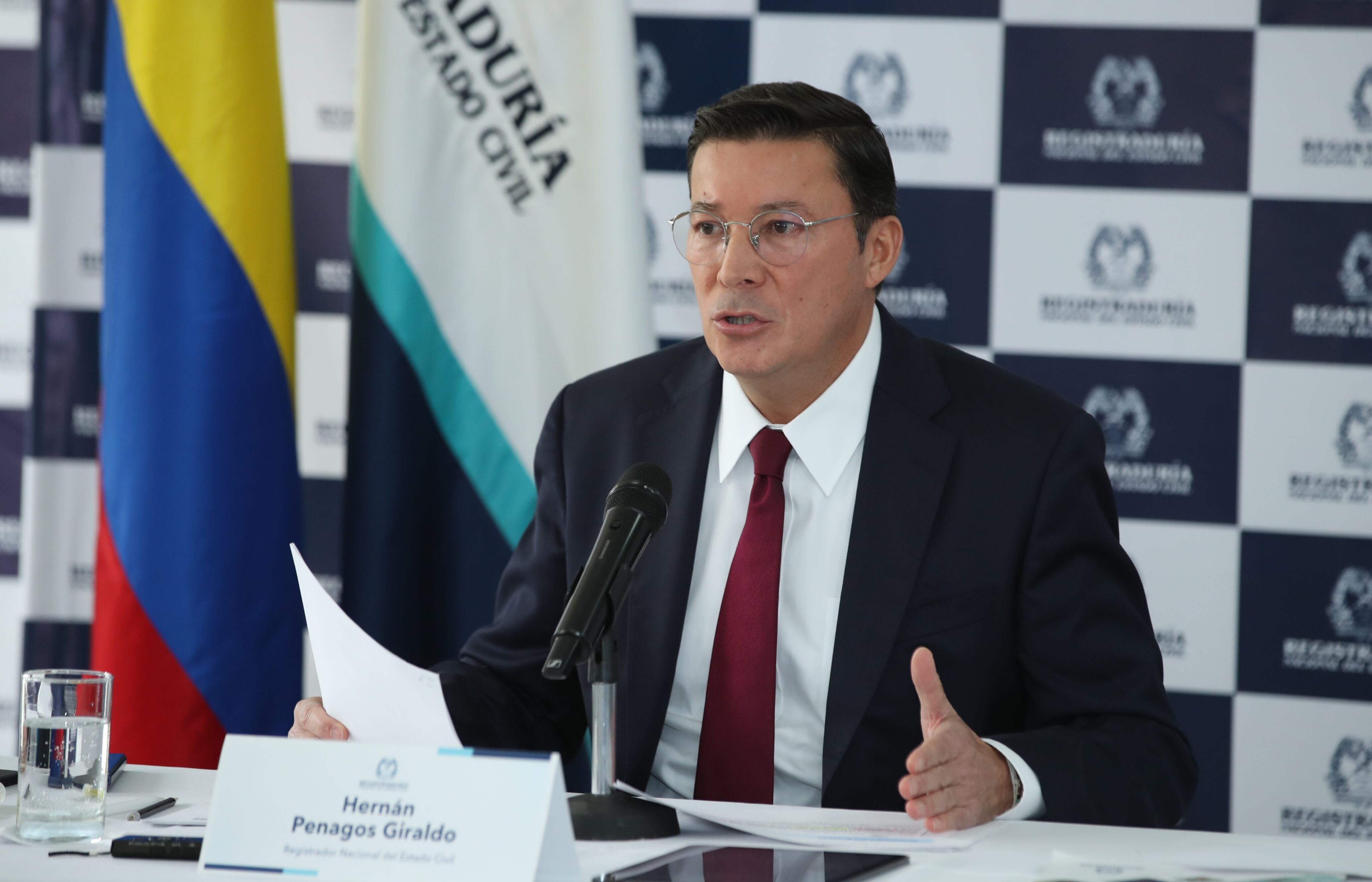 El registrador nacional, Hernán Penagos, convocó a una rueda de prensa para emitir un pronunciamiento definitivo sobre la consulta popular