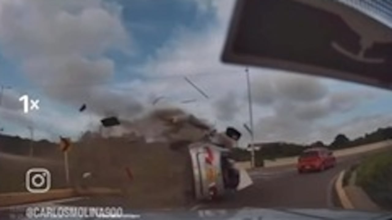 Aparatoso accidente de tránsito en Atlántico.