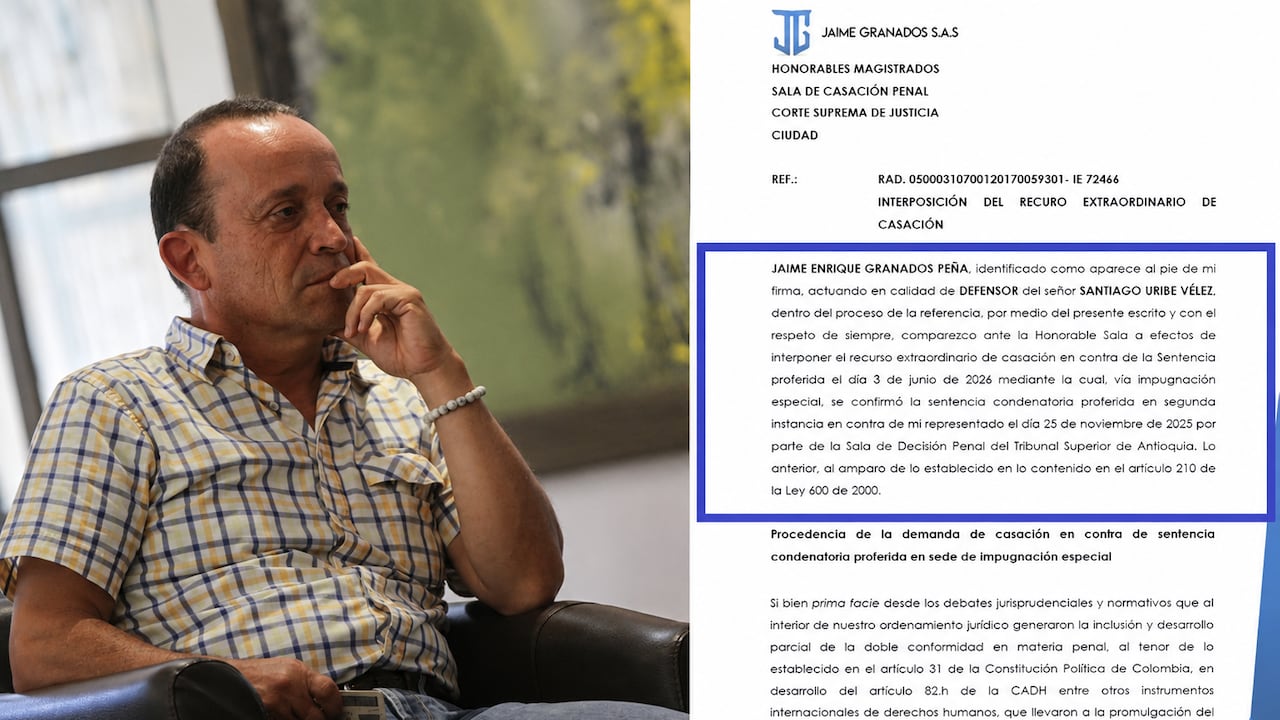 La defensa de Santiago Uribe Vélez presentó un recurso extraordinario de casación ante la Corte Suprema de Justicia.