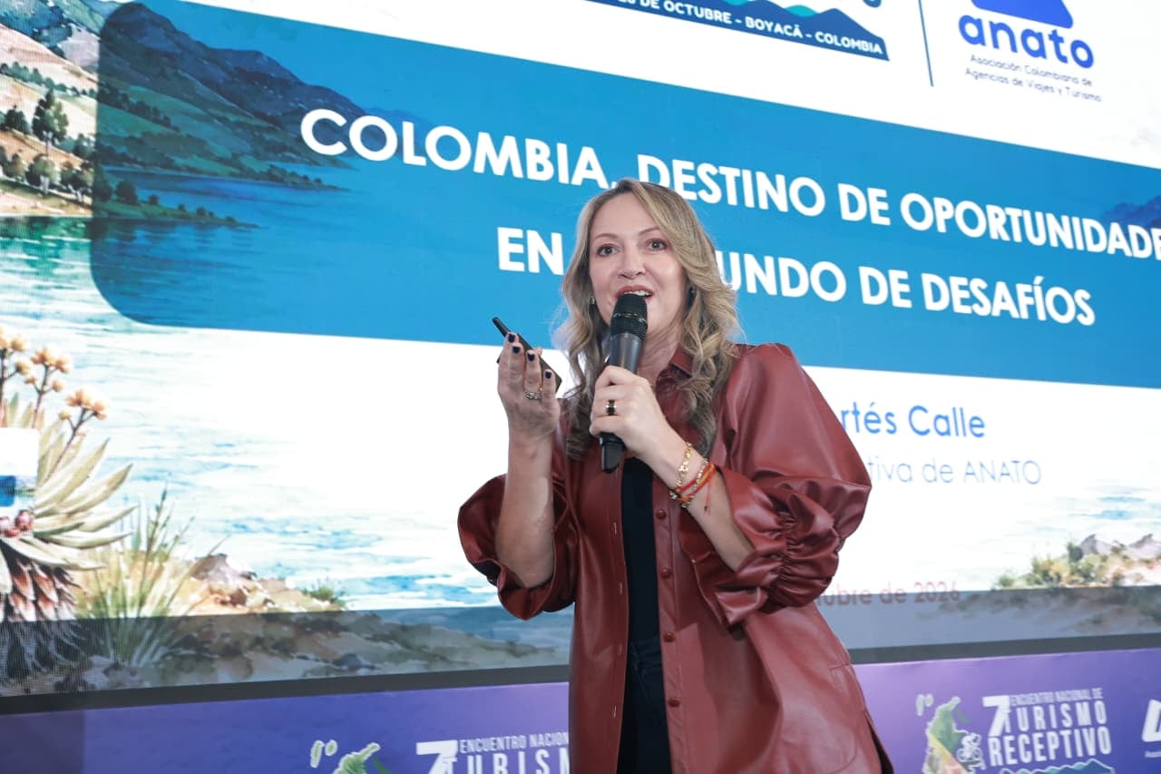 Paula Cortés Calle, presidenta ejecutiva de Anato en el Encuentro Nacional de Turismo Receptivo.