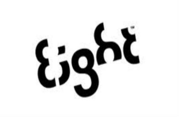 Cada letra del logo de Eigth está formada con la parte del número 8. 