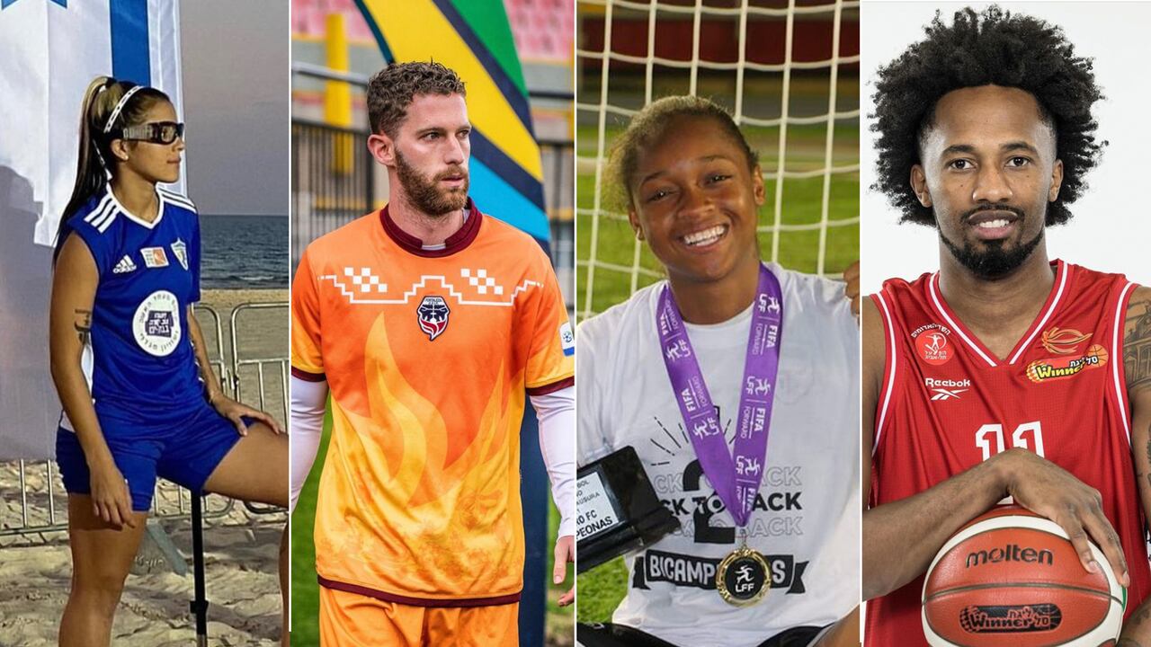 Los deportistas también han sufrido la guerra. Verónica Arcila, David Cuperman, Paula Córdoba y Braian Angola.