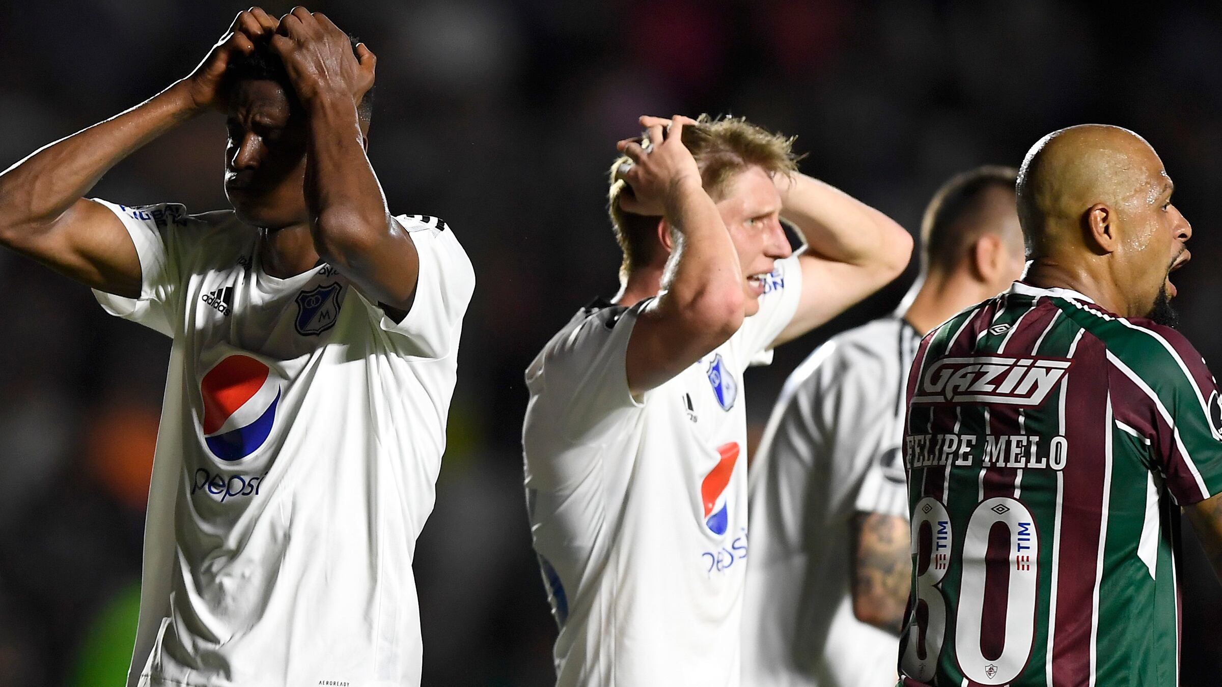 Jader Valencia y Andrés Llinas, jugadores de Millonarios