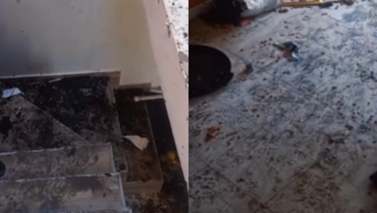 La vivienda resultó altamente afectada debido a que la comunidad mostró su indignación.