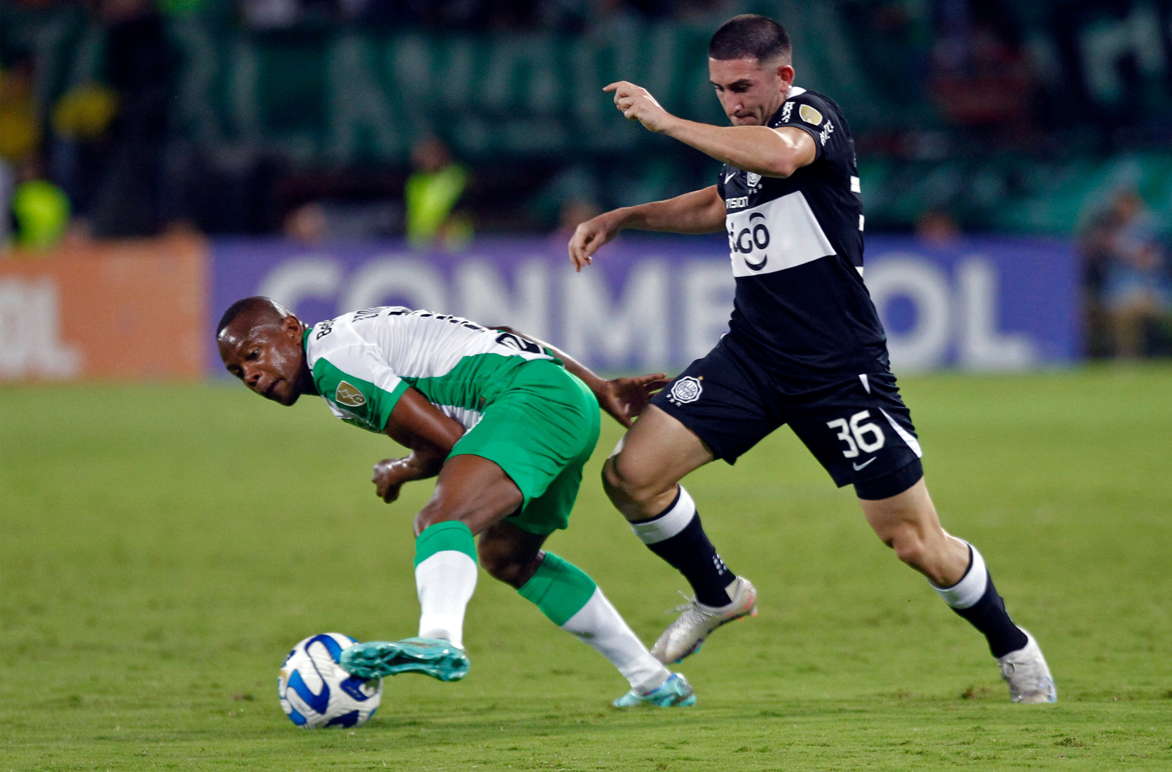 Imagen del Partido entre Atlético Nacional de Colombia y Olimpia de Paraguay por la fase de grupos de la copa libertadores 2023.