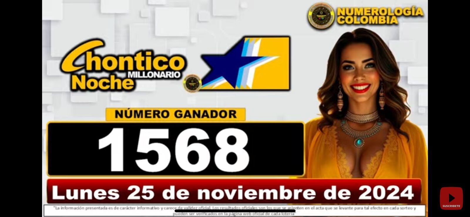 Sorteo Chontico Noche 25 de noviembre