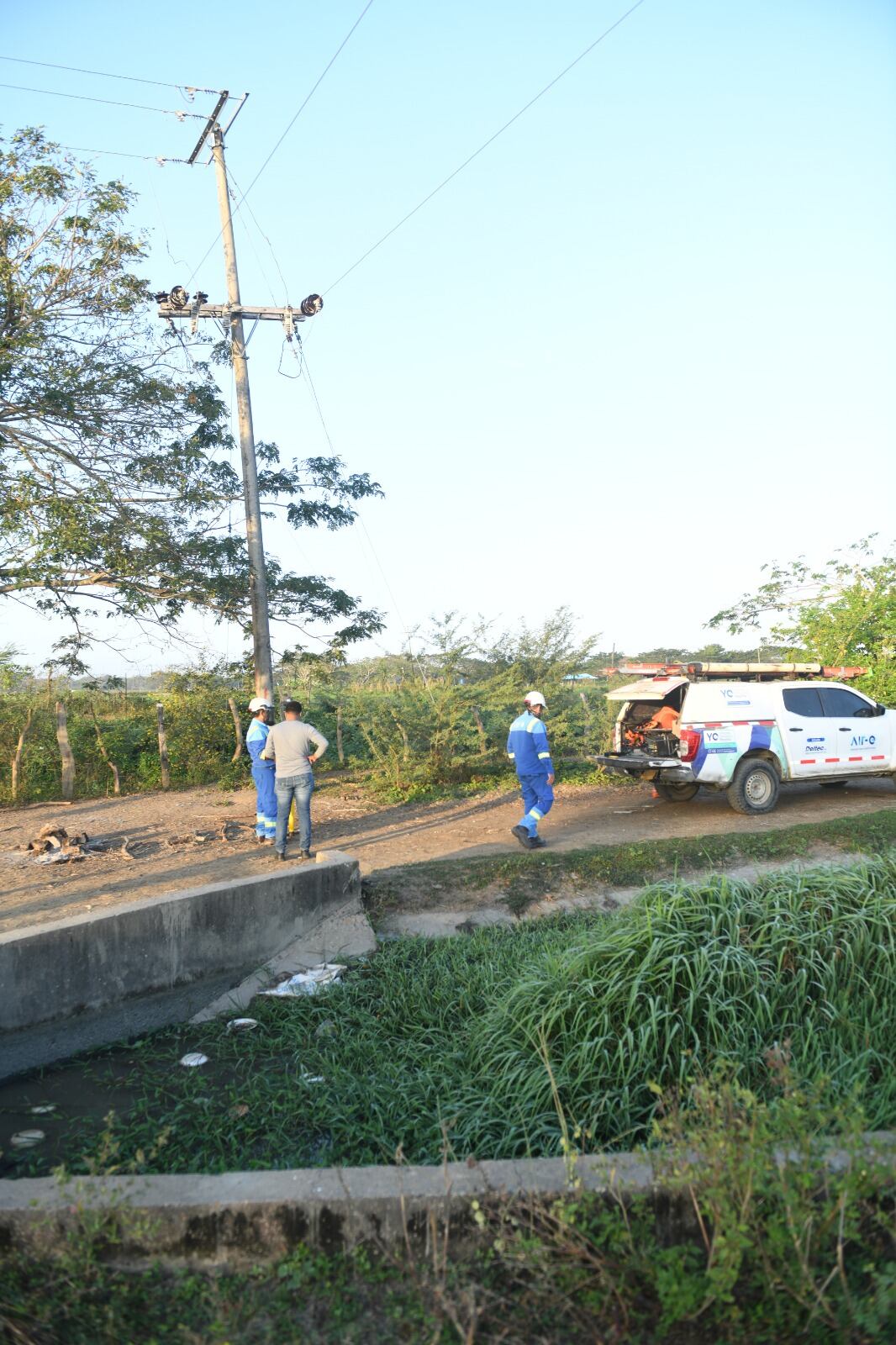 El equipo de la compañía llegó hasta la zona