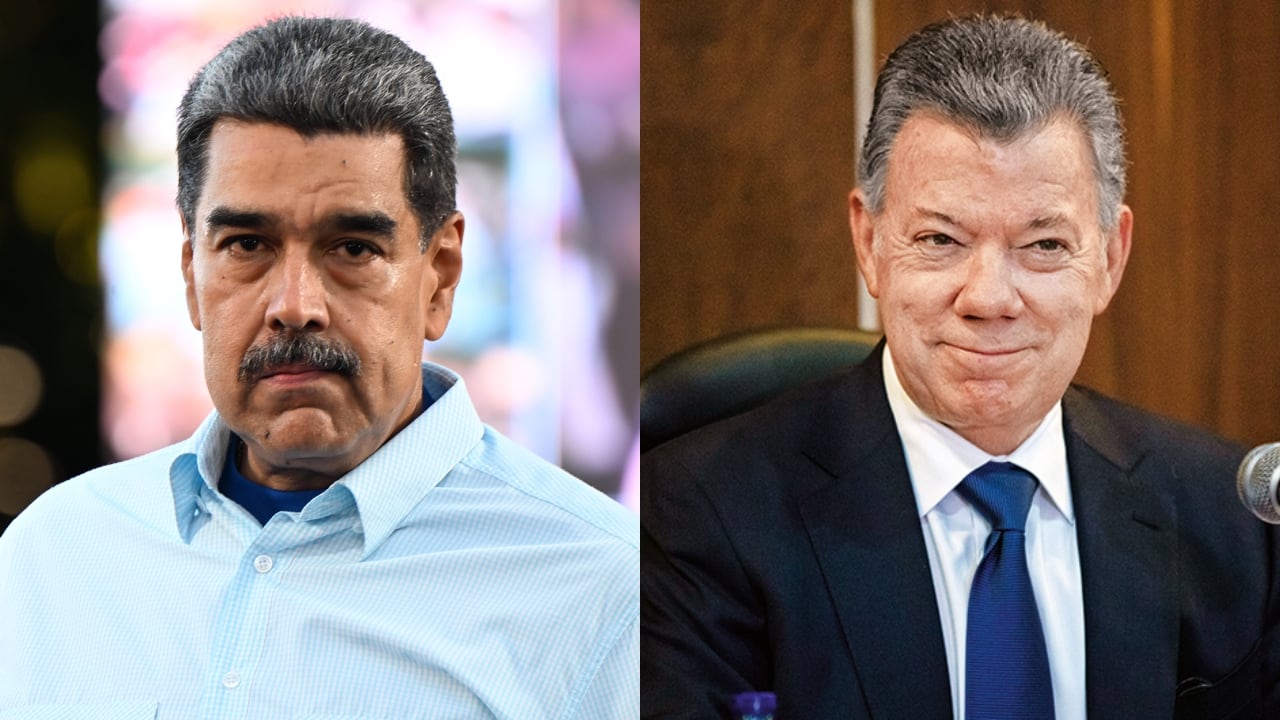 Nicolás Maduro y Juan Manuel Santos