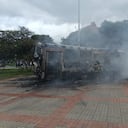 Bus del SITP incinerado