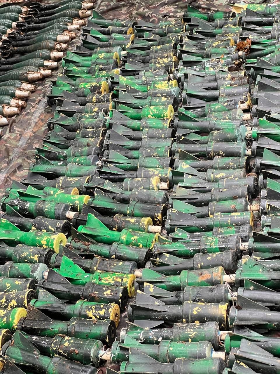 Granadas encontradas por la Policía y el Ejército en el Meta.