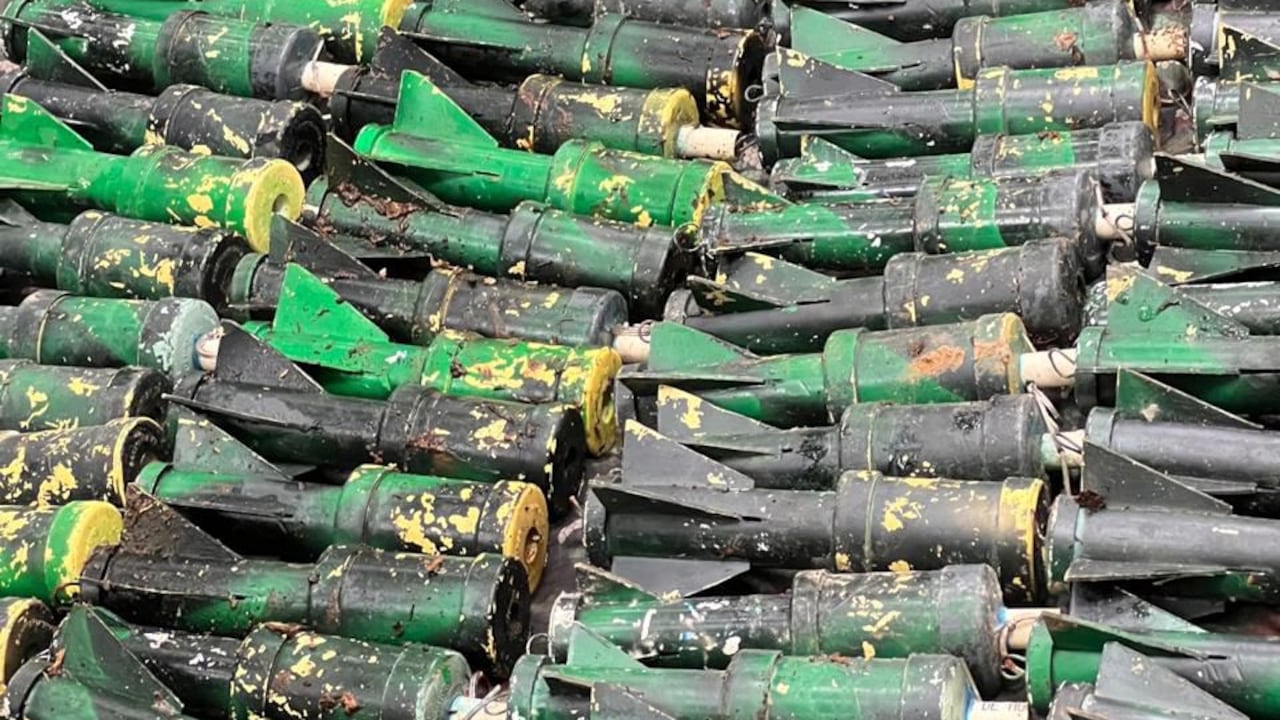 Granadas encontradas por la Policía y el Ejército en el Meta.