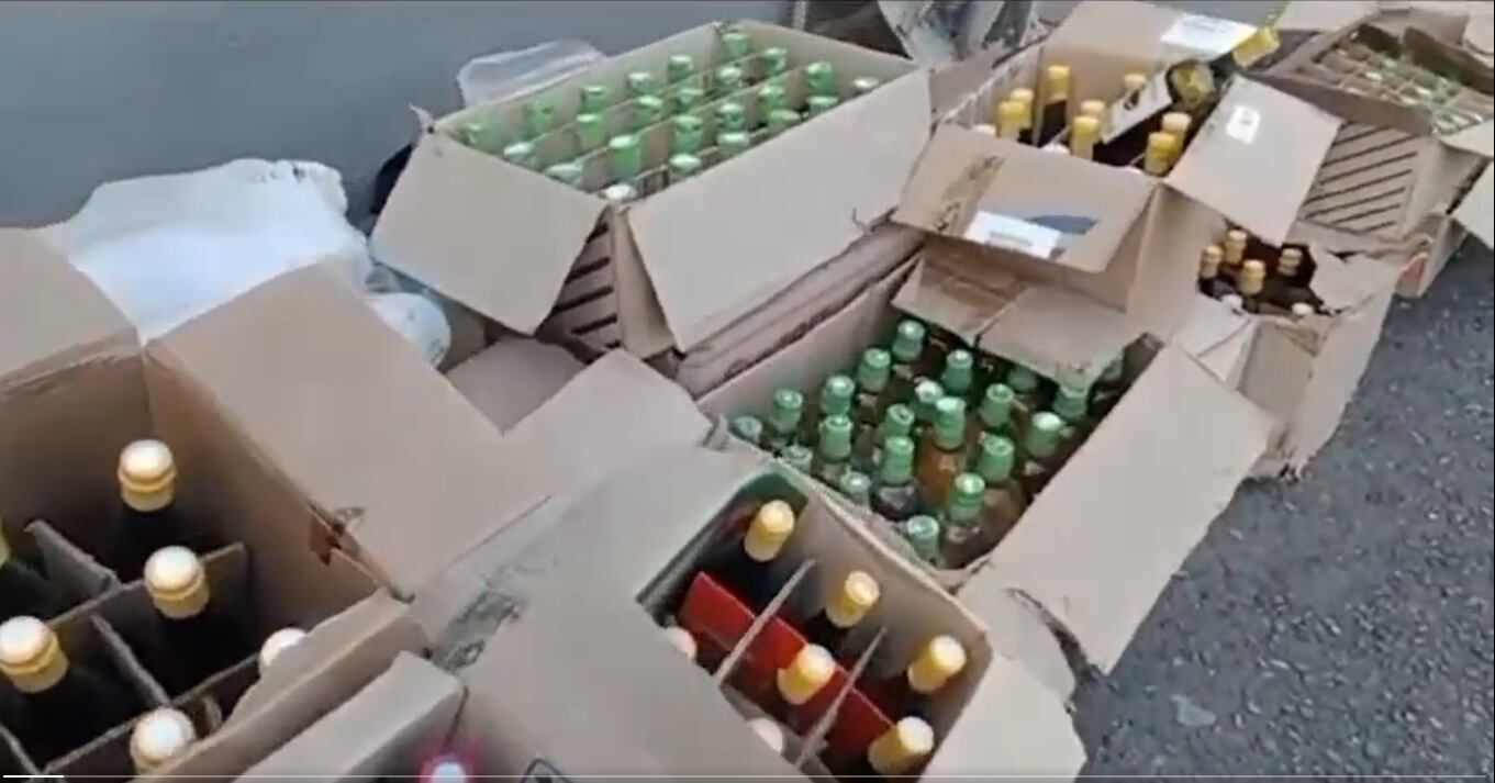 En el licor incautado se encuentran 1.200 botellas de whisky, vodka, vino y ron de diferentes marcas
