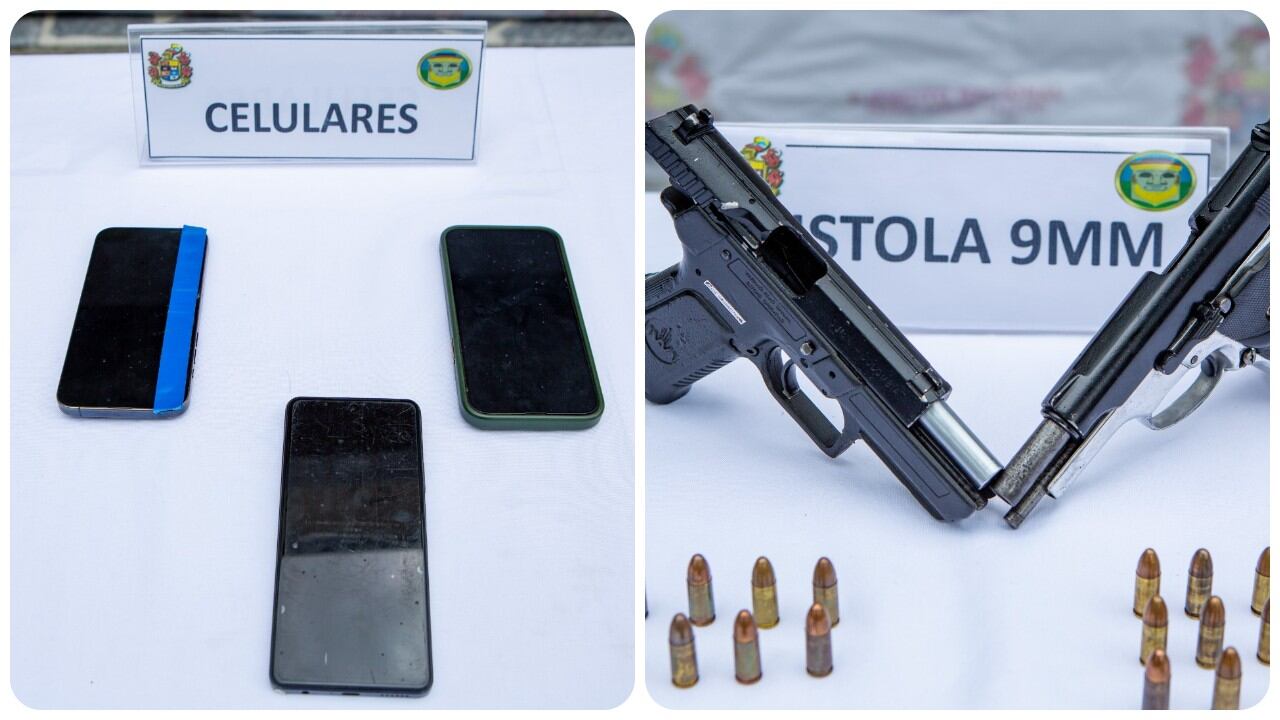 Autoridades incautaron 2 pistolas 9 mm, un proveedor, material de intendencia y 3 celulares durante la captura de alias Dubán, en Caquetá.