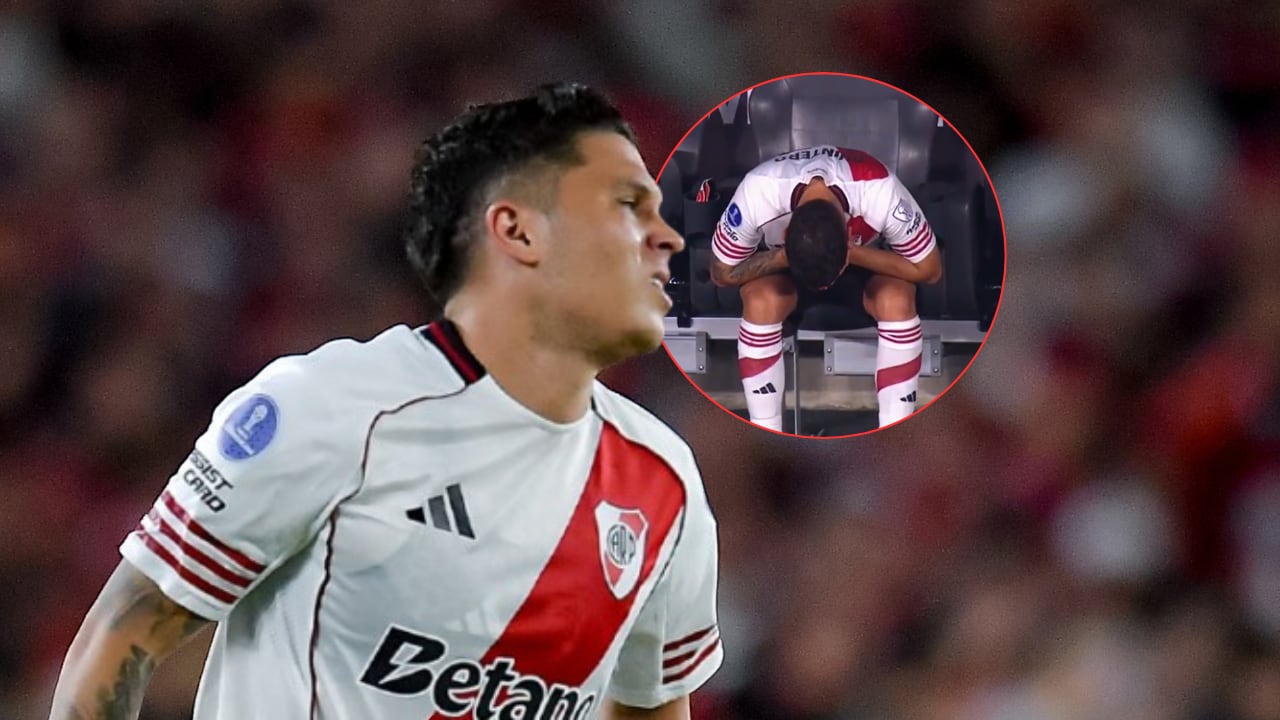 Juan Fernando Quintero salió con muestras de dolor del juego por Copa Sudamericana