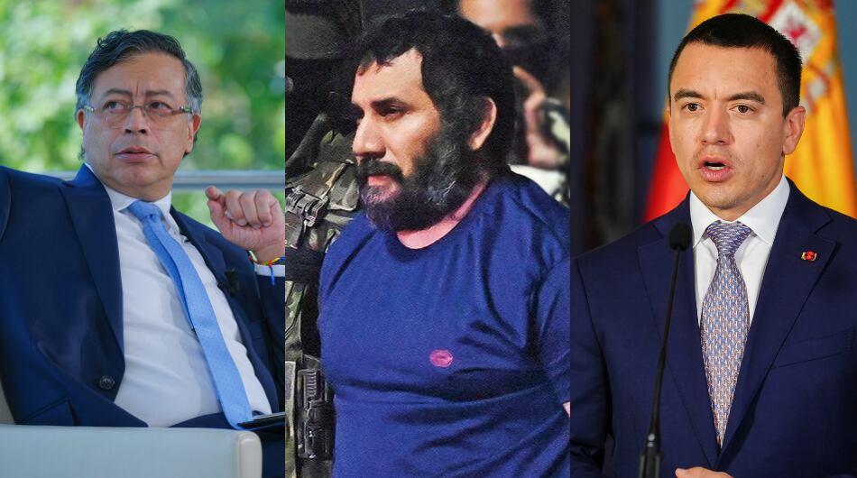 Gustavo Petro, alias Fito y Daniel Noboa.