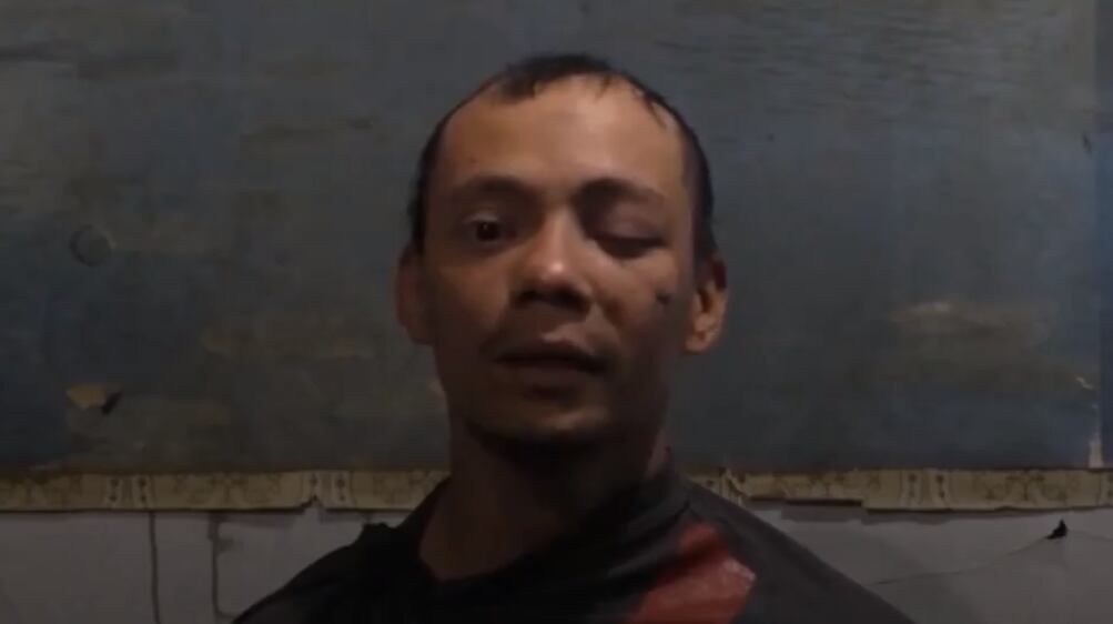 Miguel Ángel Cárdenas, mercenario colombiano capturado por el ejército ruso en Ucrania.