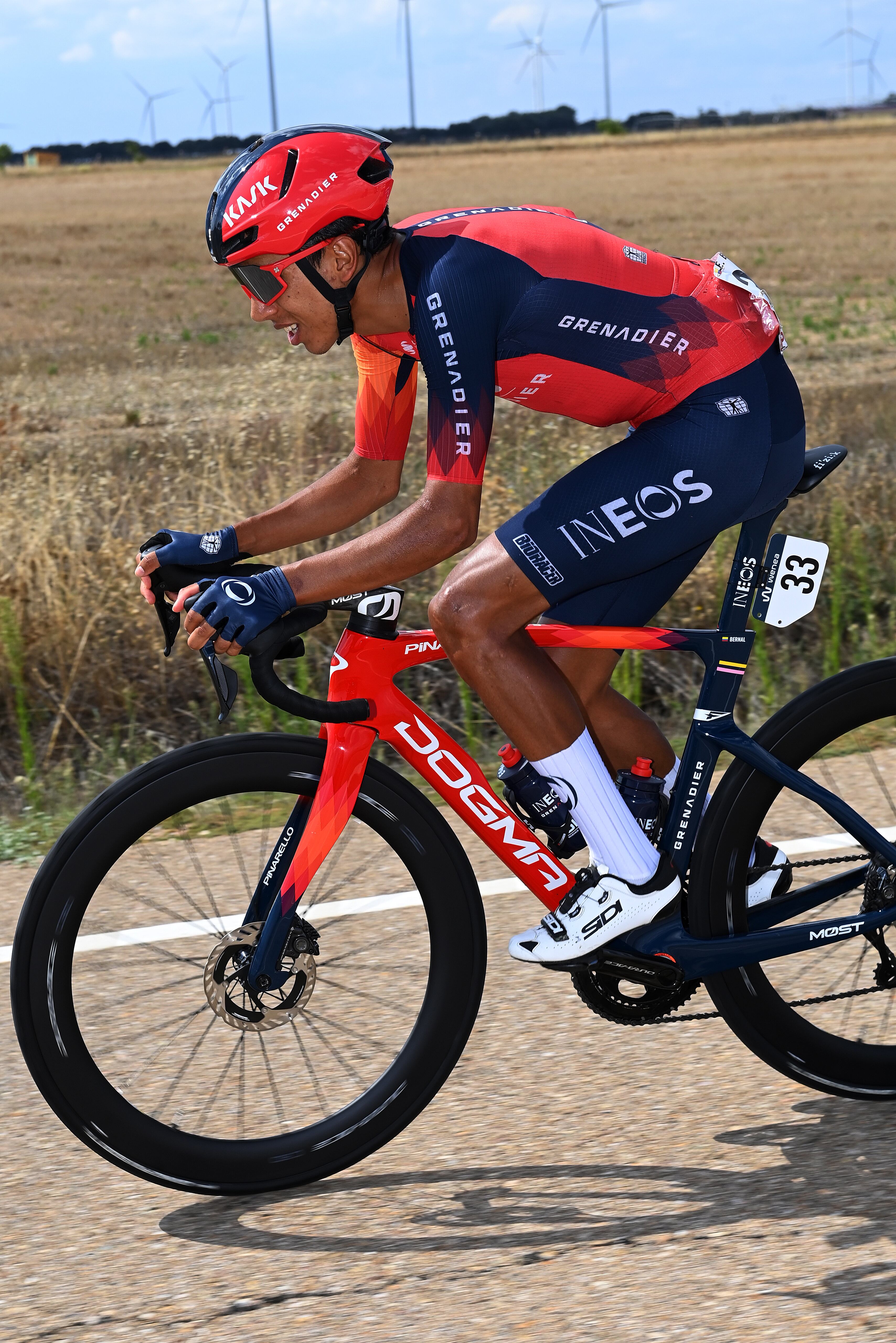 Egan Bernal, del Ineos, en la etapa 19.