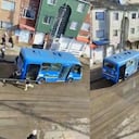 Retuvieron un bus del SITP en Bogotá y lo estrellaron contra una tanqueta del ESMAD