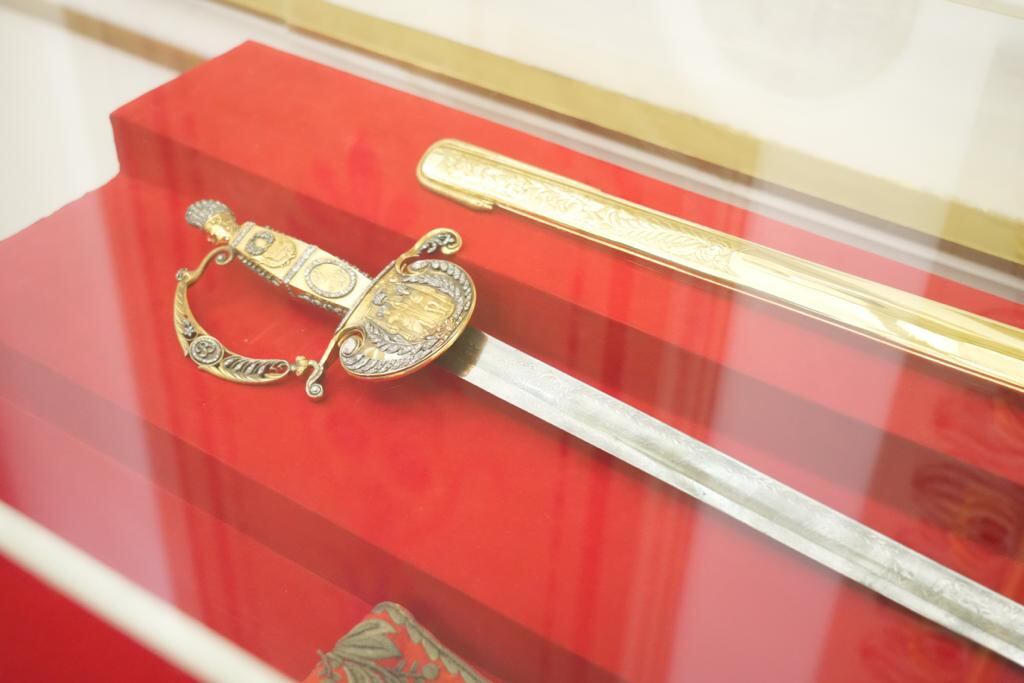 Espada de Bolívar en el Palacio de Miraflores en Venezuela