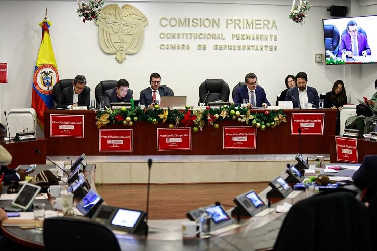 Ministro de Educación, Alejandro Gaviria, en la Comisión Primera de la Cámara de Representantes.