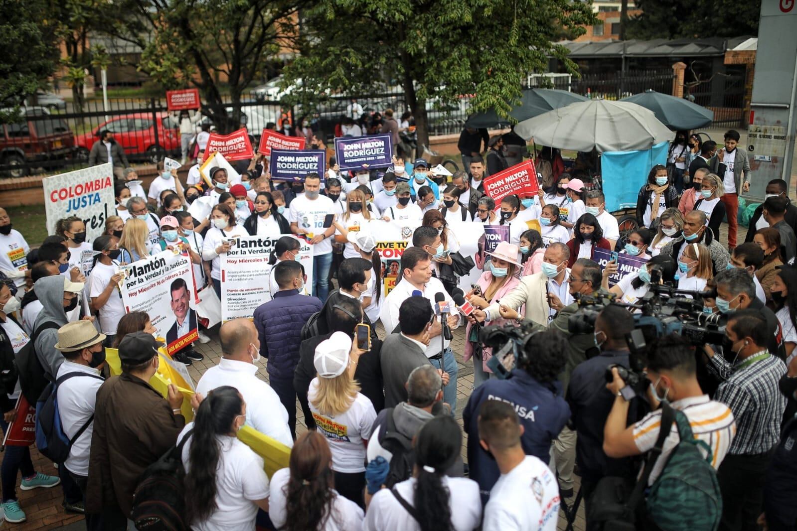 Jhon Milton Rodríguez Rueda de Prensa en el  Consejo Nacional Electoral