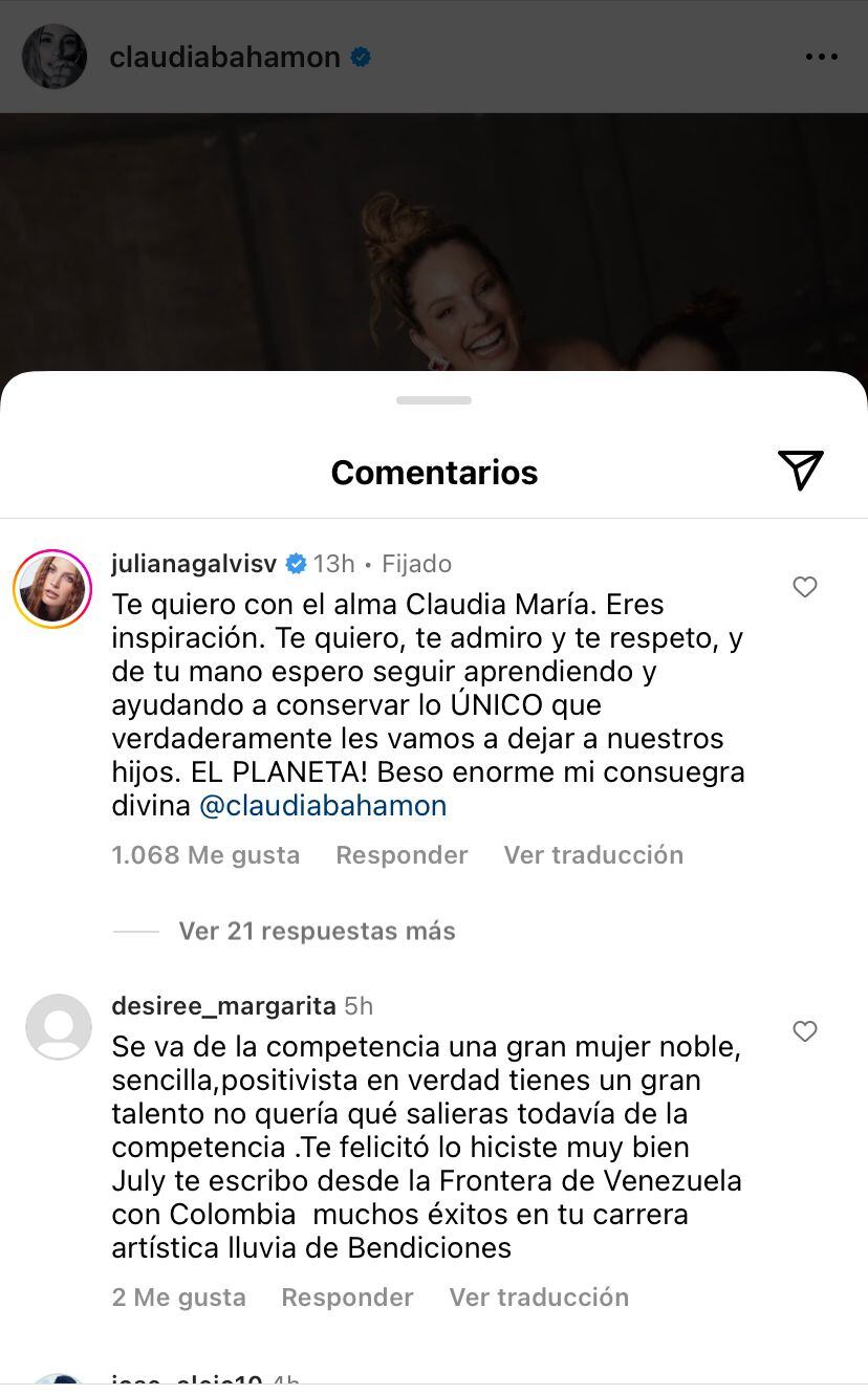 Respuesta de la actriz a la presentadora.