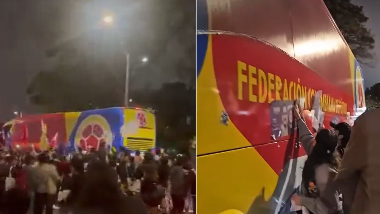 Así terminó el bus de la Selección Colombia tras el partido ante Costa Rica.
