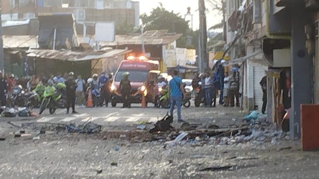 Atentado en Jamundí con explosivos cerca al parque principal