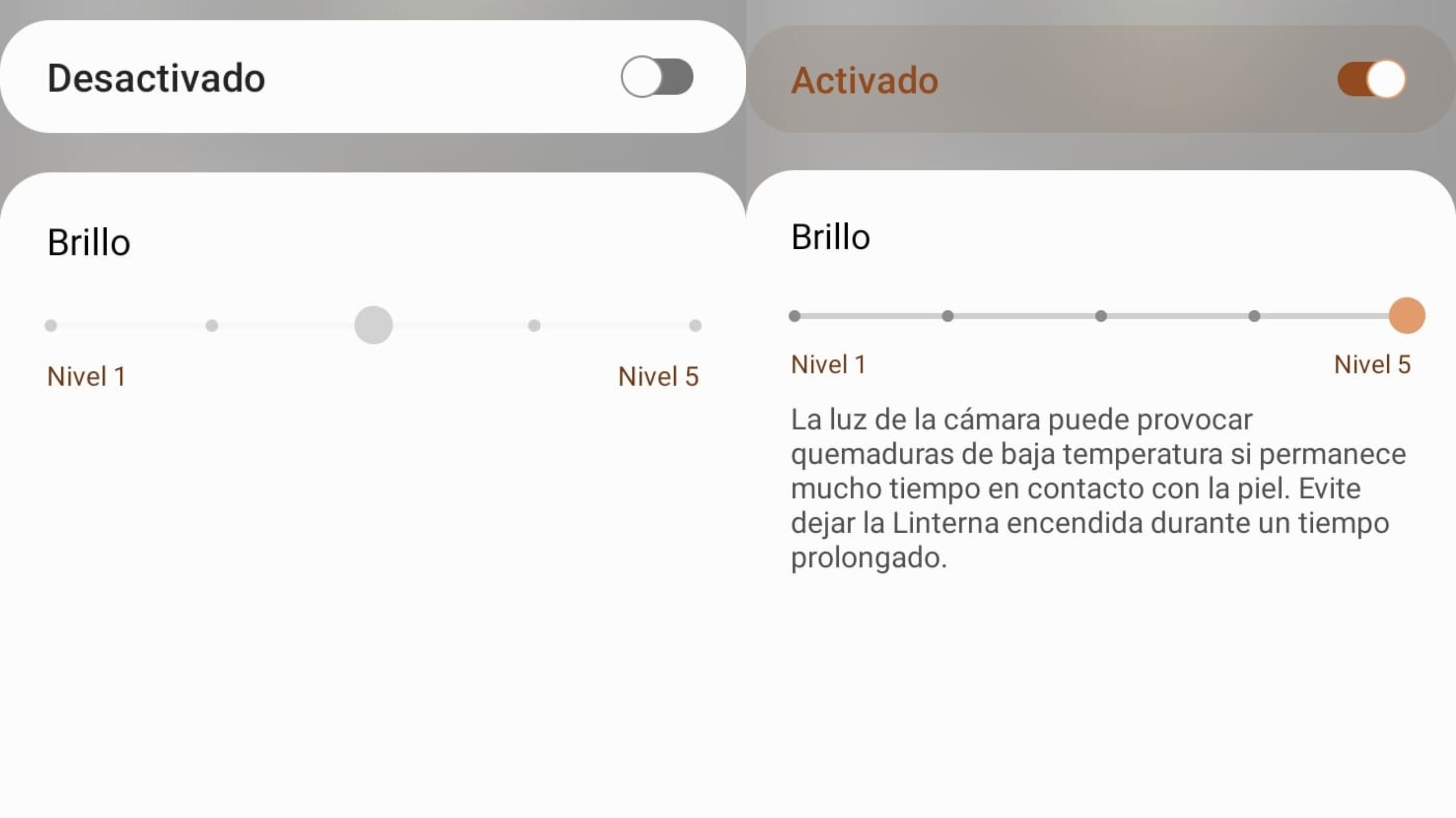 Un detalle poco conocido es que la función 'linterna' permite graduar la intensidad de la luz.