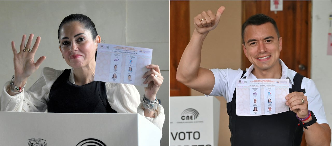 Luisa González y Daniel Noboa