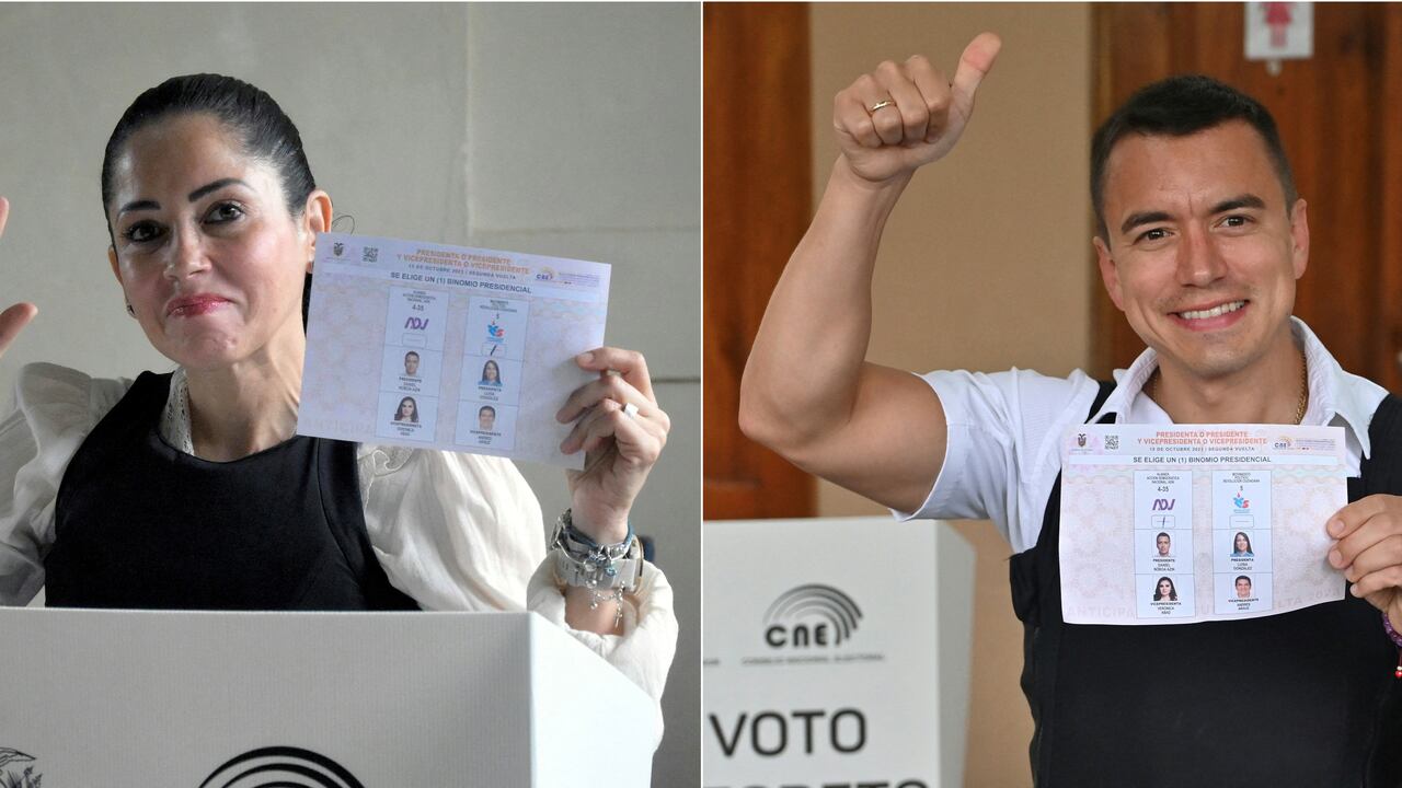 Luisa González y Daniel Noboa