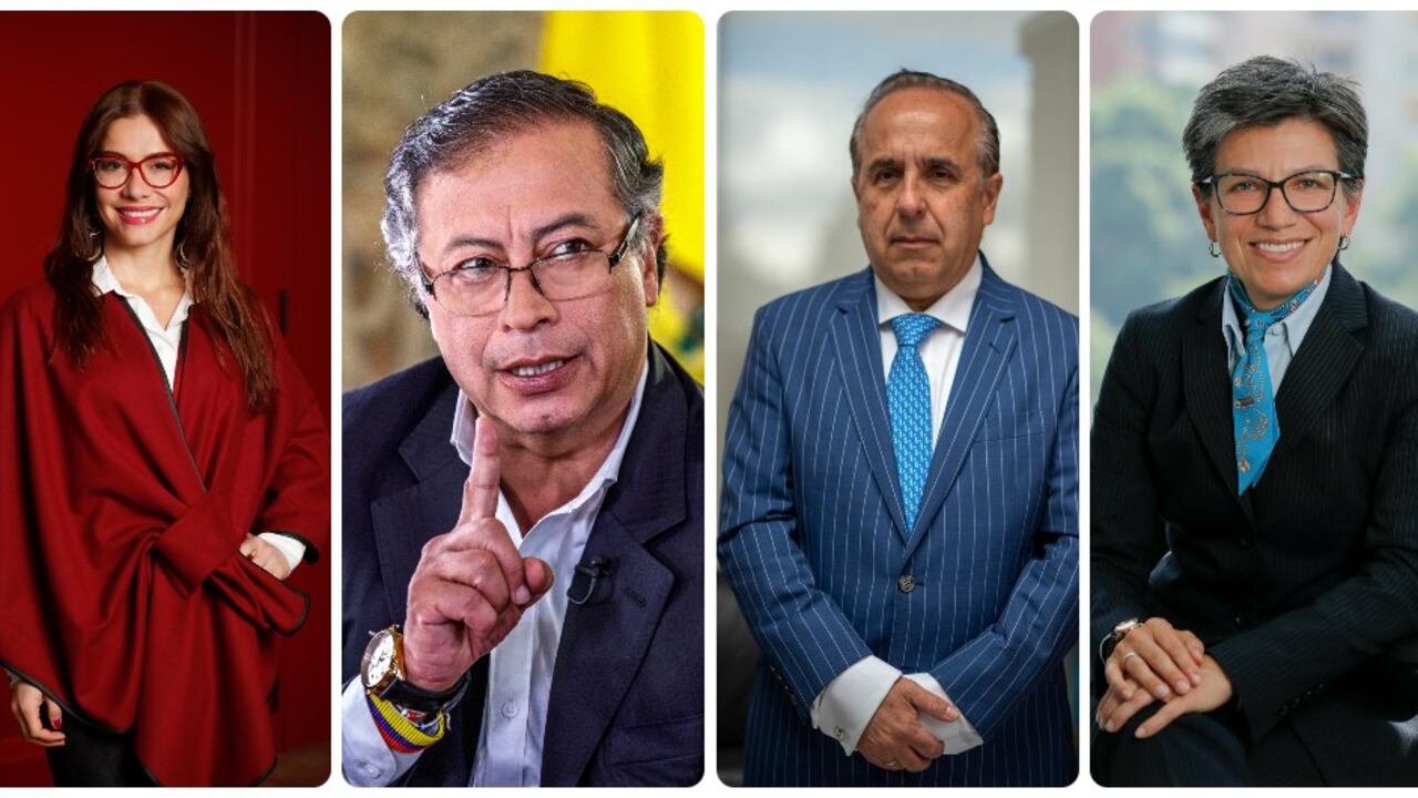 Catherine Juvinao, Gustavo Petro, Guillermo Reyes y Claudia López.
