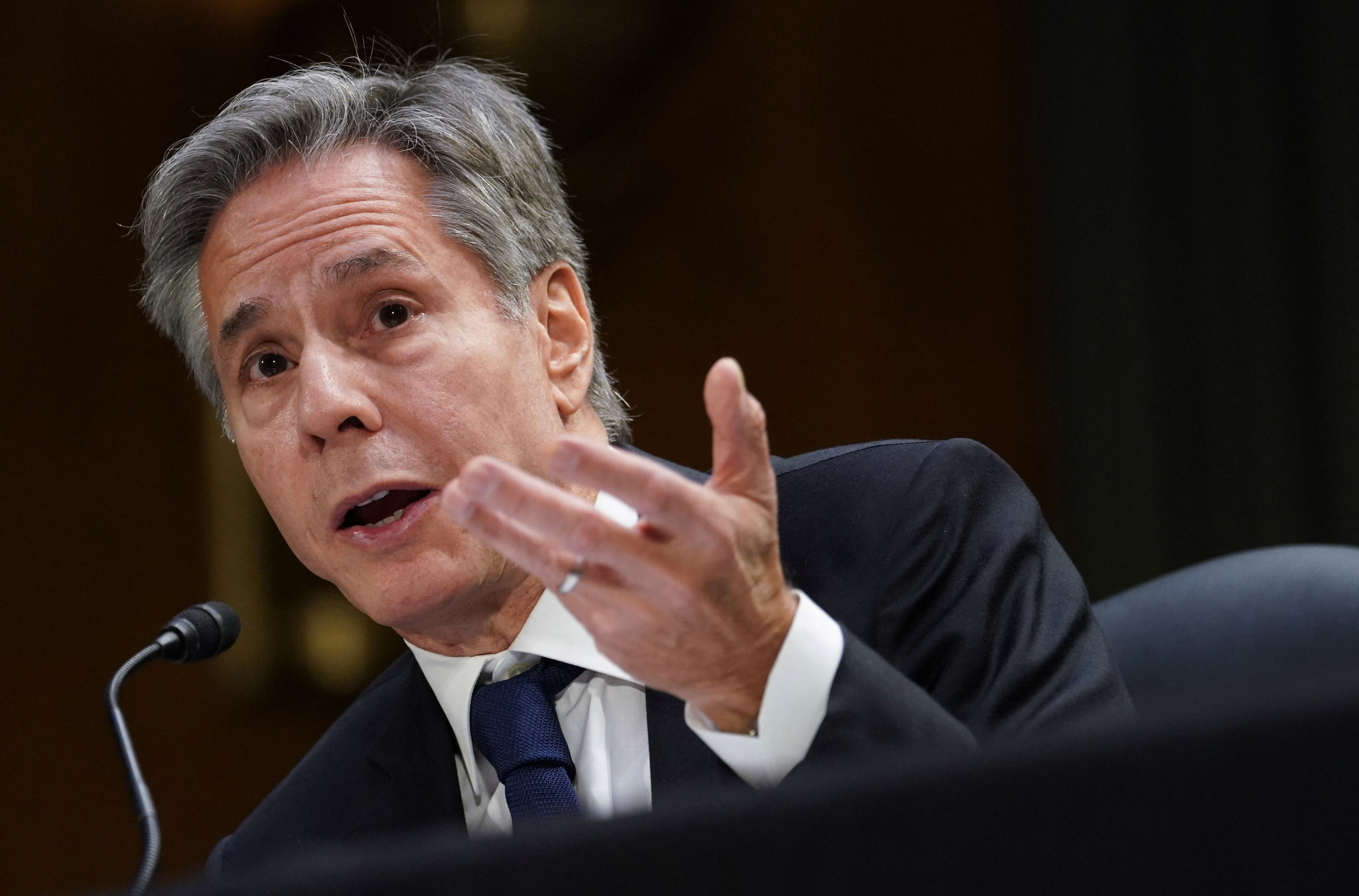 El Secretario de Estado de Estados Unidos, Antony Blinken, testifica ante una audiencia del Comité de Asignaciones del Senado sobre la solicitud de financiamiento suplementario de seguridad nacional de 106 mil millones de dólares del presidente Biden para apoyar a Israel y Ucrania