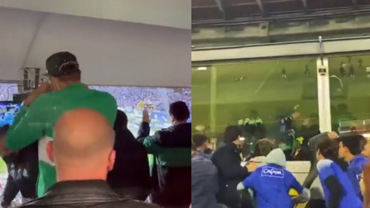 Giovanni Moreno calentó los ánimos de los hinchas desde el palco