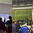 Giovanni Moreno calentó los ánimos de los hinchas desde el palco