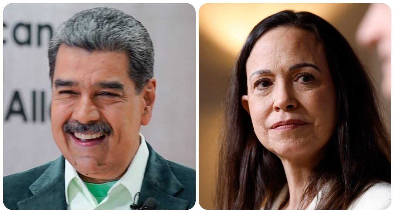 Nicolás Maduro y María Corina Machado.