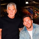 Lionel Messi (der.) junto a su padre Jorge Messi (izq.)